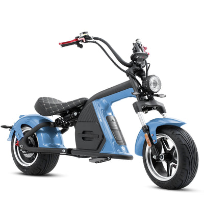 eAhora 2000W Electric Motorcycle M8 Crystal Blue