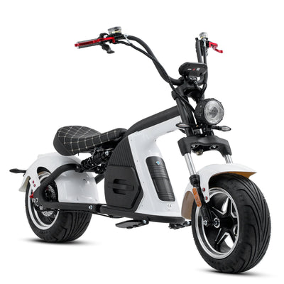 eAhora 2000W Electric Motorcycle M8 White