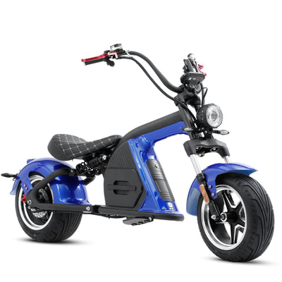 eAhora 2000W Electric Motorcycle M8 Blue