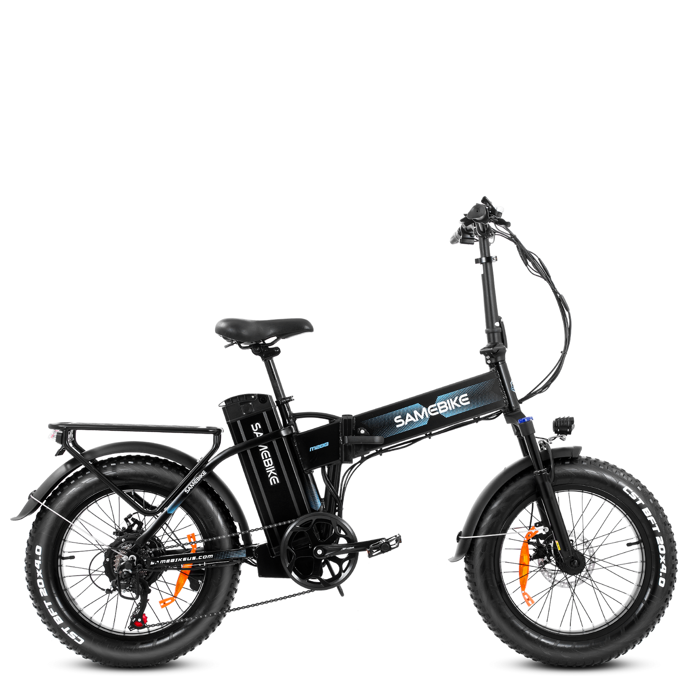 SAMEBIKE LOTDM200 1440Wh Two Batteries Folding Electric Bike Black