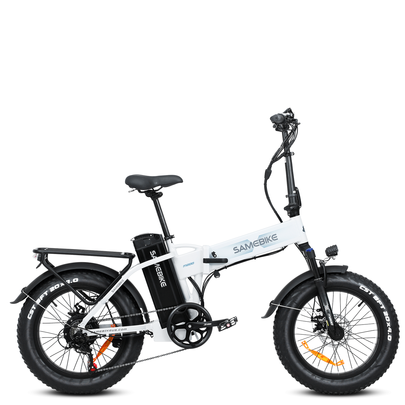 SAMEBIKE LOTDM200 1440Wh Two Batteries Folding Electric Bike White