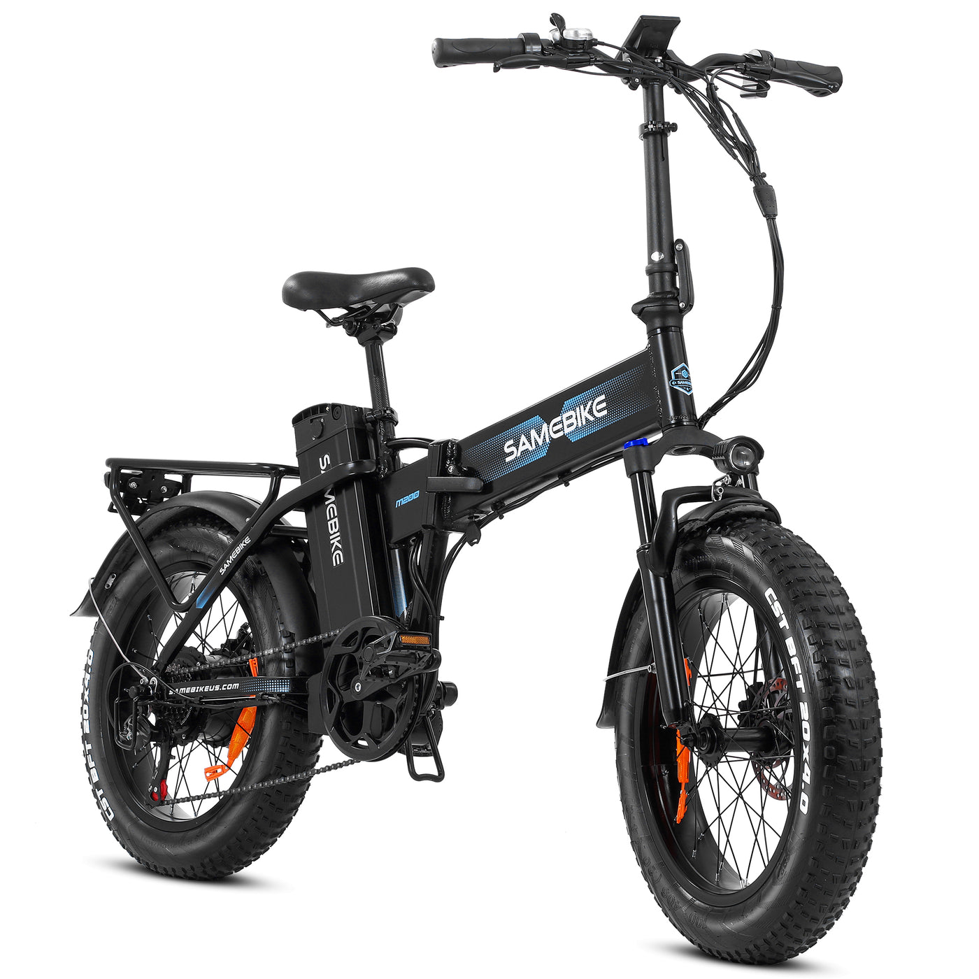 SAMEBIKE LOTDM200 1440Wh Two Batteries Folding Electric Bike Black