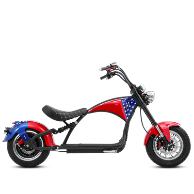 eAhora M1P 2000W Electric Motorcycle Harley Style American-Flag
