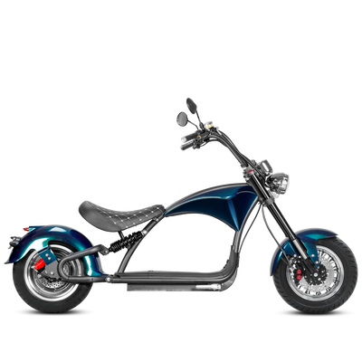 eAhora M1P 2000W Electric Motorcycle Harley Style Green
