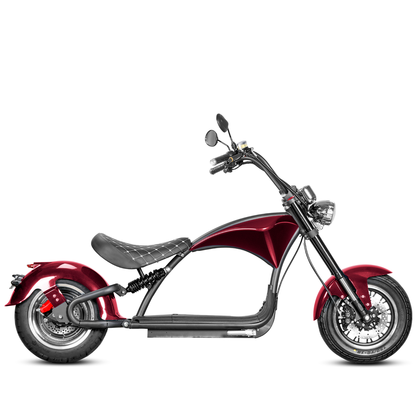 eAhora M1P 2000W Electric Motorcycle Harley Style Red