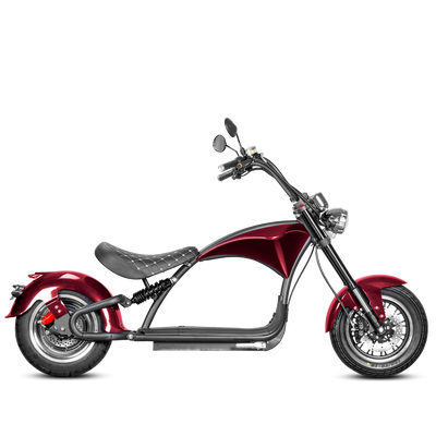 eAhora M1P 2000W Electric Motorcycle Harley Style Red