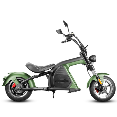eAhora 2000W Electric Motorcycle M8 Green